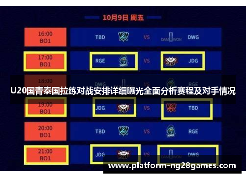 U20国青泰国拉练对战安排详细曝光全面分析赛程及对手情况